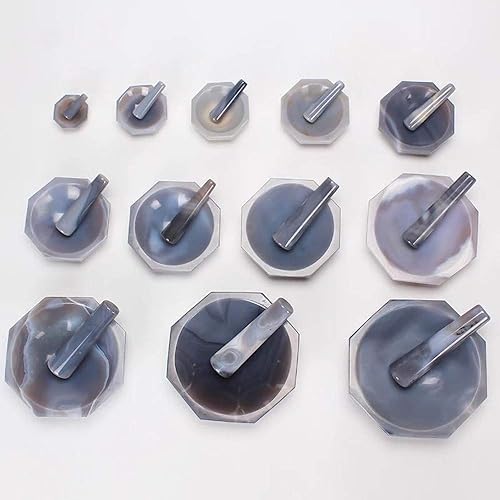 Miniatura 3 de Mortero y mortero de ágata natural (80mm)