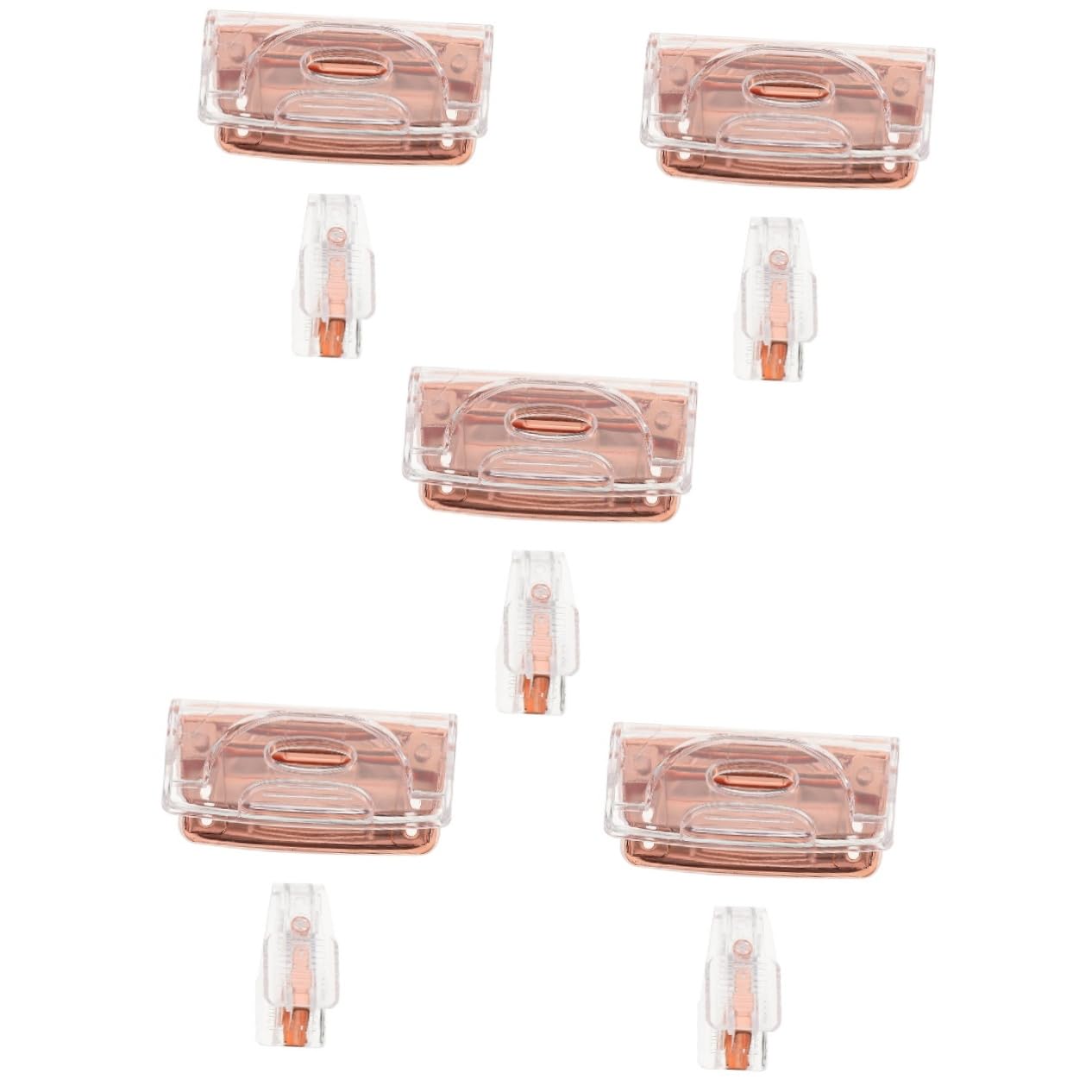 NUOBESTY 5 Set Di base portatili uffizi pinza pinze tenaglie accessori per ufficio perforatrice a due fori strumento di rimozione dei punti metallici Perforatrice a 2 fori punzoni plastica