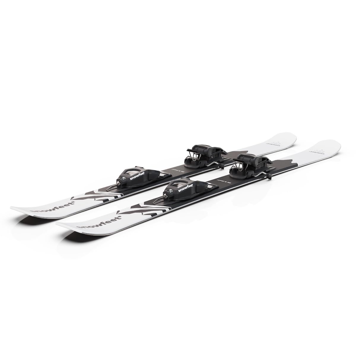 Snowfeet Esquís Cortos 120 cm | Freedom | Snowblades Skiblades Short Skis (Black)