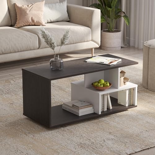 Image of Wakefit Center Table | 1 Yr Warranty | Coffee Table for Living Room Wooden, Tea Table for Living Room Wooden, Sofa Table, Free Installation from Brand, Modern Multi-Functional & Wobble-Free(Tazza)