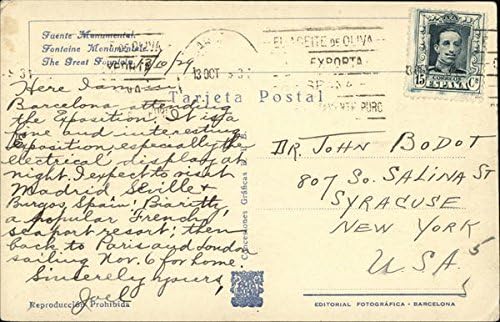 Miniatura 2 de Fuente Monumental, Exposicion Internacional De Barcelona, 1929 Spain Original Antique Postcard