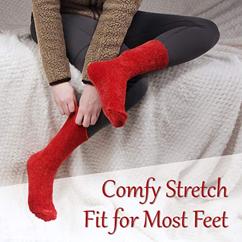Image of BambooMN Women's Extra Thick Cozy Winter Home Slipper Socks - 2 Pair Packs