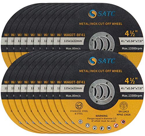 Cut Off Wheels 20 PCS Cutting Wheel 4.5'x.040'x7/8' Ultra Thin Metal Stainless Steel Cutting Disc For Grinders