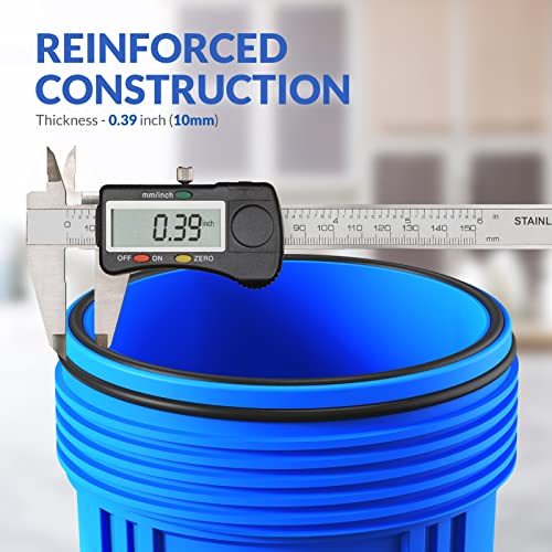 SimPure Whole House Water Filter Housing (DB20P), 20" x 4.5" Sediment Carbon Filter Universal Housing, Pre-Filtration System for Well and City Water, 1" NPT Port, Pressure Release - Image 4