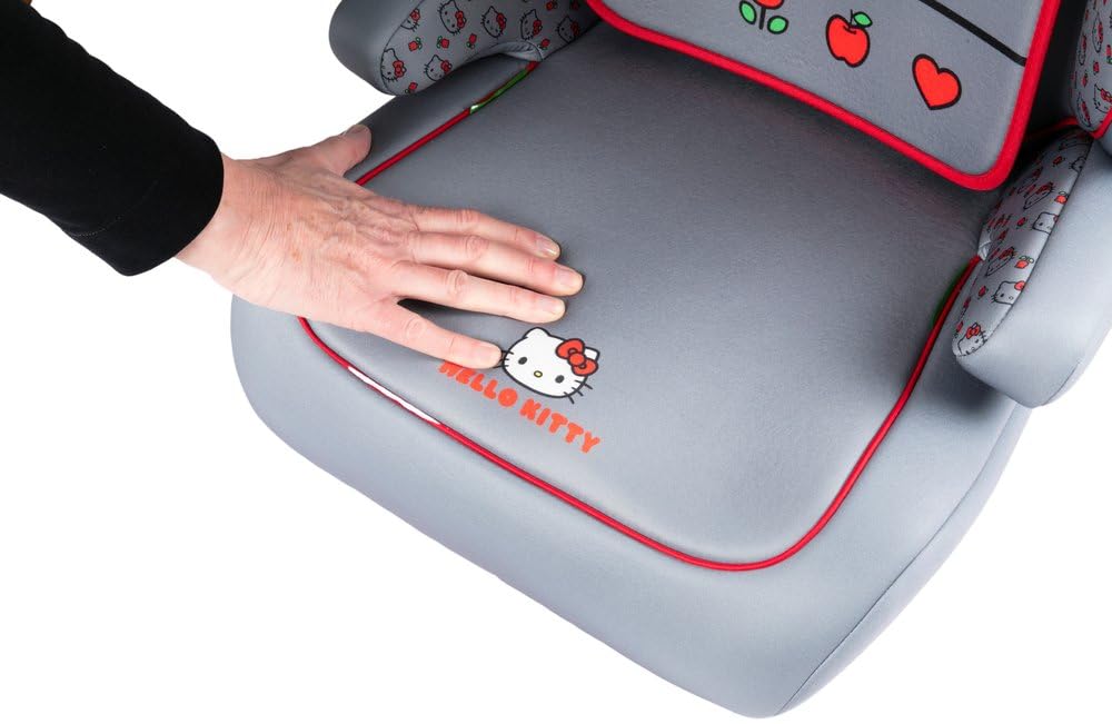 Asiento de coche TATAWAY Hello Kitty i-Size R129, para niños de 100 a 150 cm, elevador de coche con protecciones laterales, instalación con cinturón de seguridad