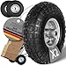 Produktbild FROSAL Luftrad 260 mm 4.10/3.50-4  Ersatzrad für Bollerwagen, Sackkarre, Transportwagen  Ø 260×85 mm  Achse Ø16 mm Nabenlänge 55 mm  Stahlfelge silber Ø120 mm  Kugellager  luftgefüllt  2er Set