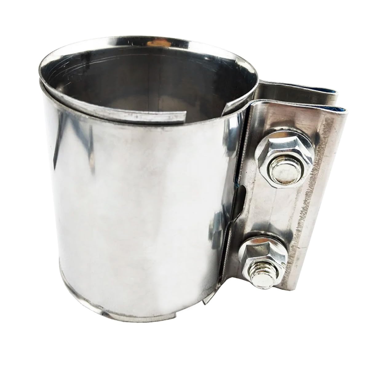 Morsetto per Fascia di Scarico 65mm in Acciaio Inossidabile - Giunzione Doppia Fascetta Connettore Lungo 87mm per Tubo