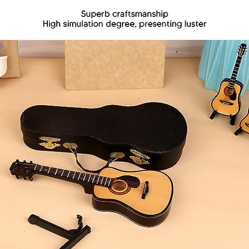 Modèle de Guitare Miniature en Bois, Mini Instrument de Musique à Surface Enduite, Haute Simulation, Respectueux de l’environnement avec Support et étui pour la Maison - Les Beatles, Paul McCartney, John Lennon, RIngo Starr, George Harrison Modèle de Guitare Miniature en Bois, Mini Instrument de Musique à Surface Enduite, Haute Simulation, Respectueux de l'environnement avec Support et étui pour la Maison – Image 4