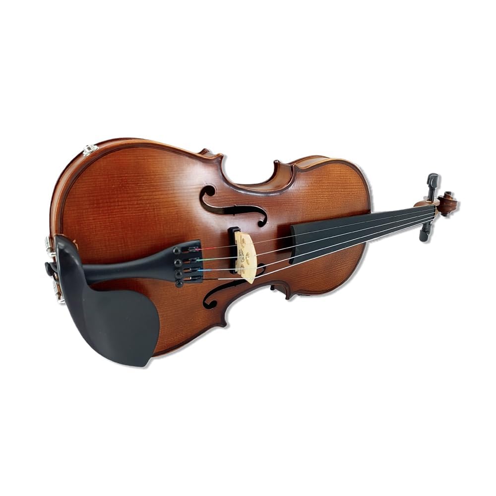 Violín eléctrico 4/4 de tamaño completo para zurdos para principiantes con funda de cuerdas adicionales y arco diseñado a la moda de arce y abeto