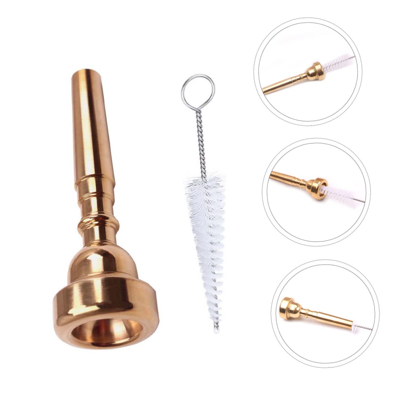CIMAXIC Trumpet Accessory Kit Brush Set Cleaning Tool for Trumpet Players Replacement Part