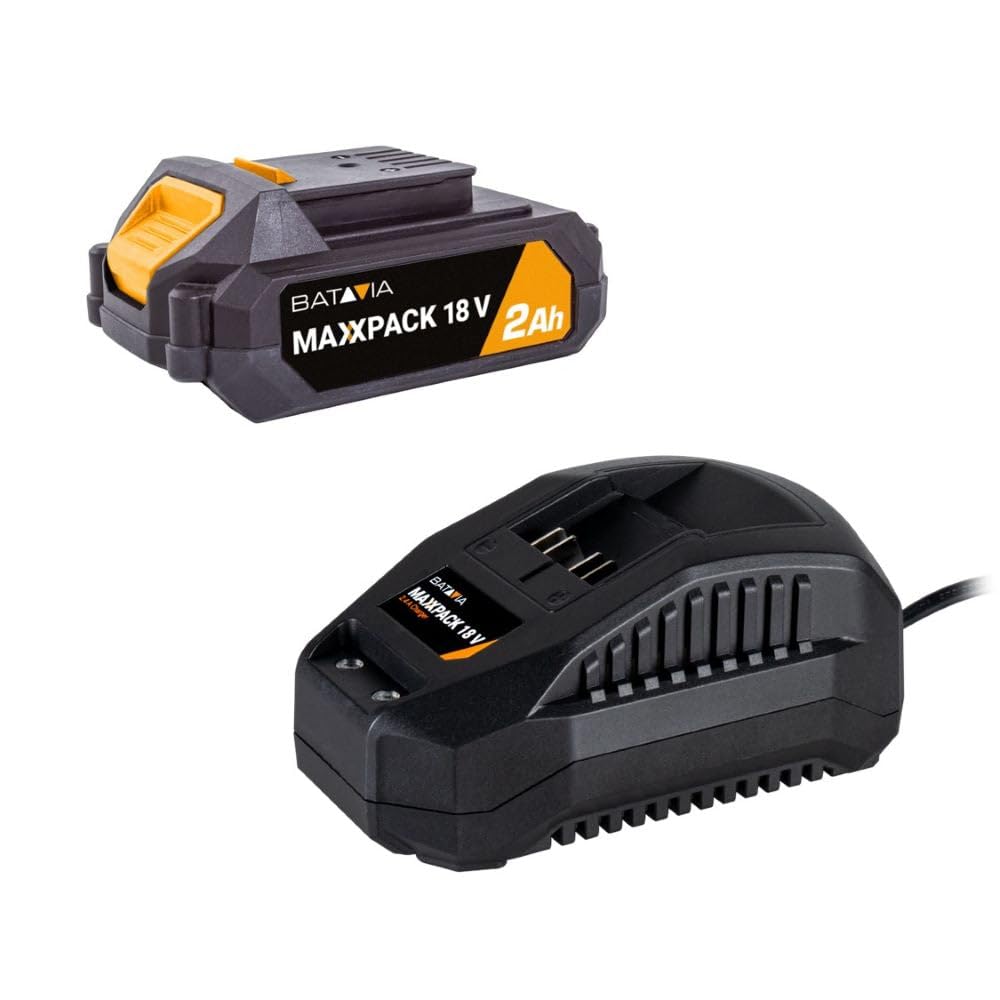 BATAVIA Start Kit batería 18 V 2.0 Ah + cargador para herramientas eléctricas BATAVIA