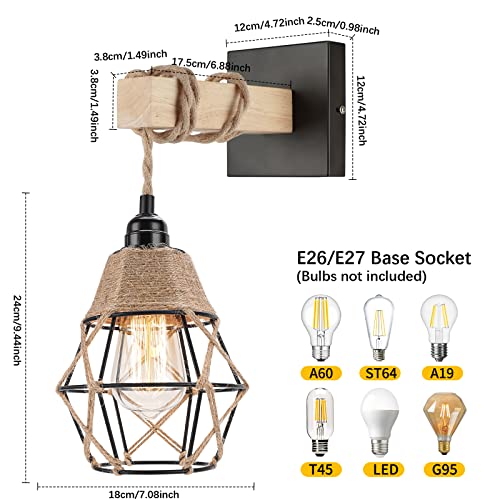 Black-Farmhouse-Frideko-Rustic-Wall-Sconces-Wall-Lights-for-Bedroom-Vintage-Hallway-Wall-Mount-Light-Fixture-Indoor-with-Shade-for-Living-Room-Bathroom Black Farmhouse Frideko Rustic Wall Sconces Wall Lights for Bedroom Vintage Hallway Wall Mount Light Fixture Indoor with Shade for Living Room Bathroom