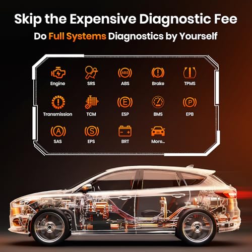 Image of ANCEL FD700 Ford Lincoln Mercury OBD2 Scanner, Full System Automotive Car Code Reader with All Functions, Including Battery Registration ABS SRS SAS BMS Oil Reset TPMS Engine IQA EPB Regen