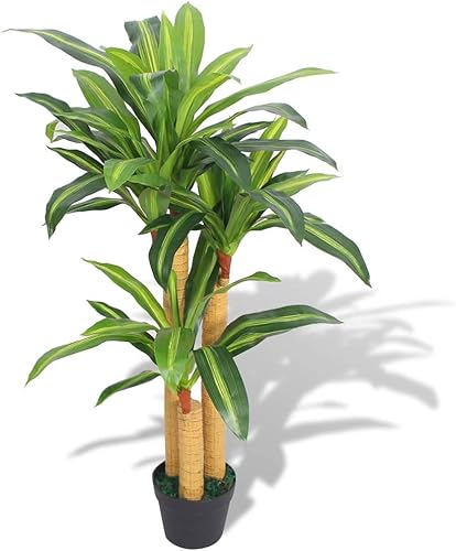 vidaXL Dracaena Artificial Planta con maceta 39.4" Verde vidaXL Dracaena Artificial Planta con maceta 39.4" Verde