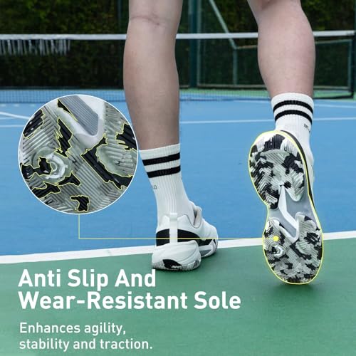 Wide Tennis Shoes for Men | All Court Pickleball Racquetball & Squash Athletic Sneakers | Arch Support & Cushioned Midsole4