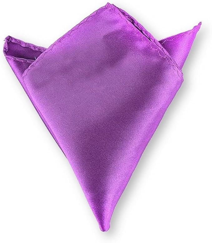 Pochette de Costume homme en Tissu, mouchoir de veste Satin pour cérémonie, Mariage, 21 x 21 cm (mauve parme)