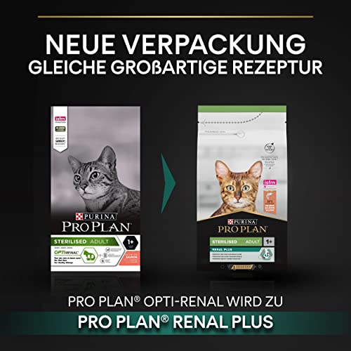 Pro Plan Sterilised Adult 1+ Katzenfutter trocken mit Optirenal, reich an Lachs, 1er Pack (1 x 1,5kg)