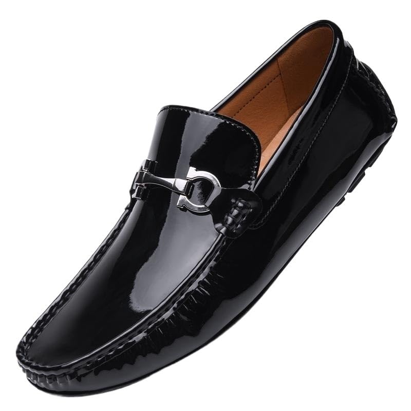 New Luxury Loafers Mens Casual Designer Boat Cowhide Mirror Genuine Leather Business Wedding for Men Banquet Driving Shoes
