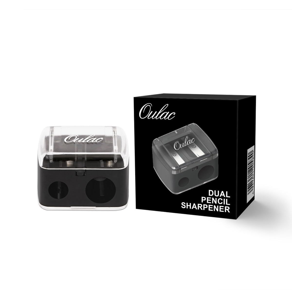 Oulac Eyeshadow Pencil Sharpener 2-in-1 Sharpener for Jumbo and Regular Eyeliner & Lip Liner Pencils No Mess, Professional Makeup Tool - Image 3