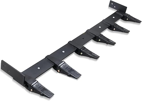 Barra de dientes de piraña de 60 pulgadas para cubos de tractor, accesorio de dientes atornillados de 23 TF para cargadores y minicargadoras