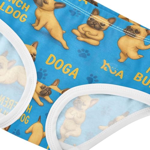 Joisal Girls Underwear Toddler 2t Cotton Girl Panties Cute Aesthetic Kids Briefs Undies Cute Funny French Bulldogs Blue4