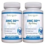ZINC 50mg, High Potency - Healthy Immune System Support from Natural Zinc (Oxide/Citrate) 100...