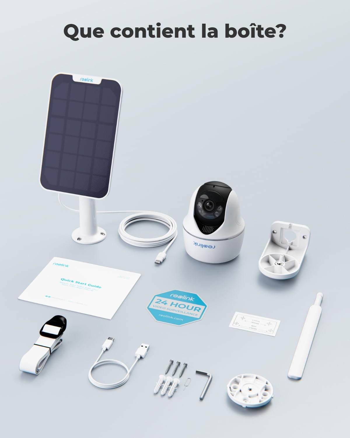 Reolink 3G/4G LTE Telecamera con Sim Slot + 32G microSD Card, 5MP 360° PTZ Videosorveglianza Esterno Senza Fili, Rilevamento AI, Audio Bidirezionale, Go PT Plus con Pannello Solare (Ricondizionato)