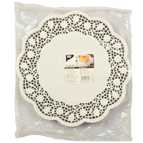 PAPSTAR 18270 Tortenspitzen rund ø 30 cm, 250 Stück, weiß