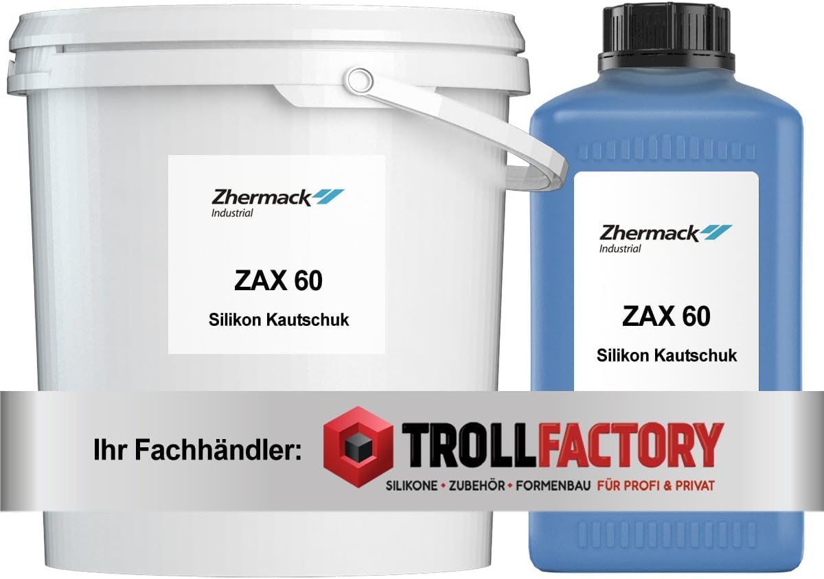 Silicona para moldes Zax 60 en formato bicomponente de 5 kg y 500 g