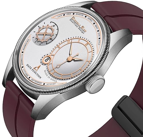 Image of DOUBLERUN Chonograph Date Function Analoge Silicone Magnetic Belt Watch for Men, Series S-170-48