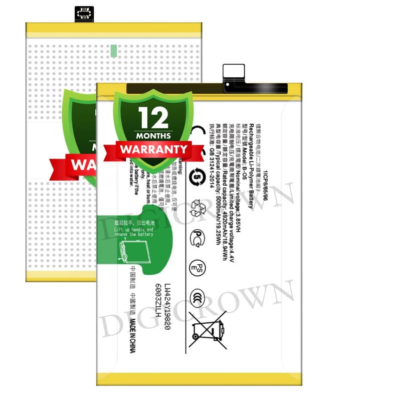 Image of Original B-O5 Battery Compatible for Vivo Y12s | Y12s 2021 | Y12G | Y20 | Y20 2021 | Y20a | Y20g | Y20i | Y20s | Y20t | Y20s [G] - (5000mAh) - 1 Year Warranty DF7