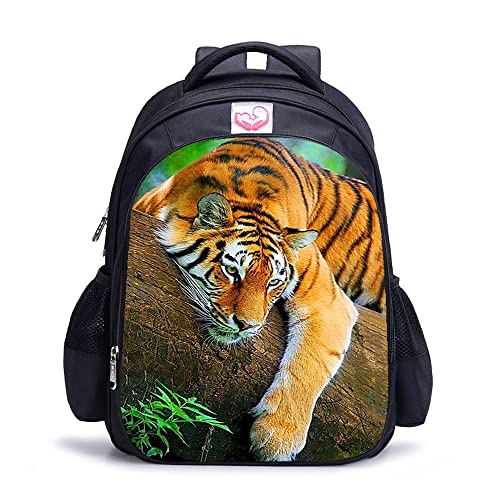 Cartable enfants imprimé 3D Tiger Classic | Le sac à dos des petits aventuriers