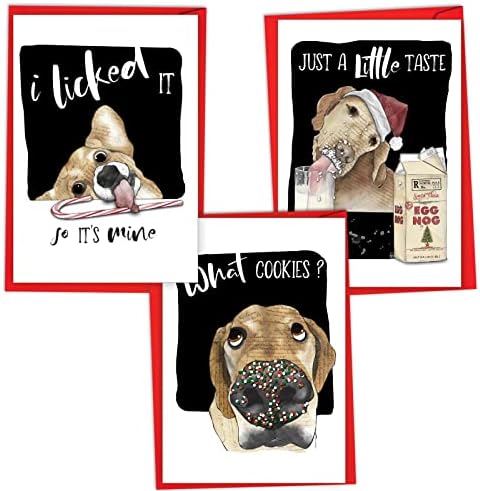 NobleWorks - 12 Cartoon-Humor-Weihnachtskarten Mit Umschlägen – Lustige Comics Für Erwachsene, In Box Verpackt, Urlaubsgrüße (1 Design, 12 Karten) – Anzug Für Kreditkarten B1898