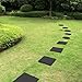 Stepping Stones with Ground Stakes Stepping Stones with Stakes Home Or Garden Step Stones for Outdoor Walkway Or (Circle Cyan) Vase Stone Color (C, One Size)