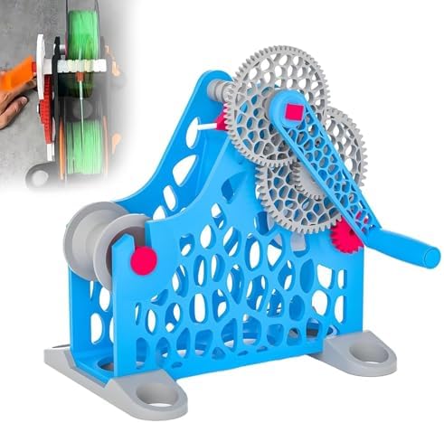 Electric Spool Winder, 3D Filament Winder, Hand-Crank Start-up, Neat Winding, Removable Modular Design for Universal Wire and 3D Printing Enthusiasts