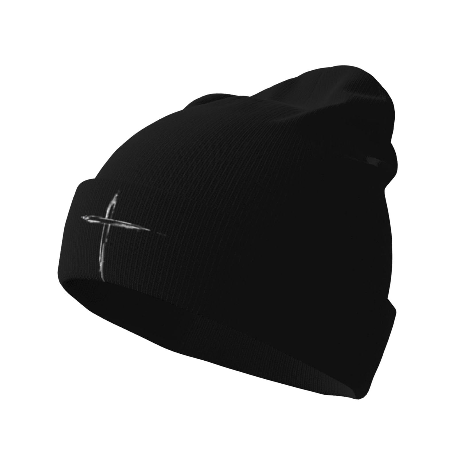 Oudrspo Christian Jesus Cross 2 Christian Jesus Cross Slouchy Beanie Hats for Men Women Winter Knit Hat Warm Beanies Skull Caps Easter Stocking Hat Unisex