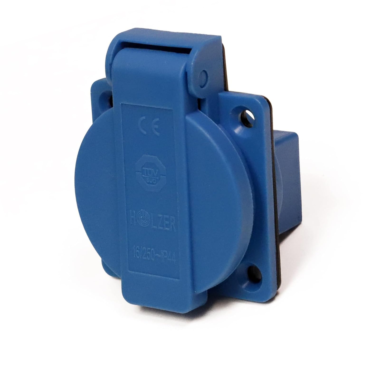 Wasserdichte IP44 Europäische Steckdose für Typ E/F Stecker, IP44 2P＋E Aufputz 250V 16A, Regensichere Deutsche/Französische Industriesteckdose mit Abdeckung für Außenbereich Garten Stromversorgung