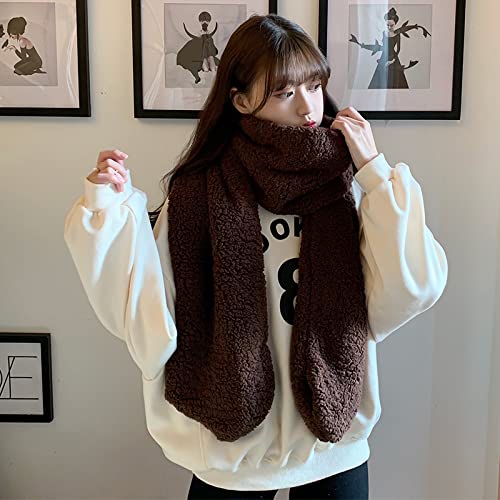 Winter Warm Long Scarf for Women, Thick Plush Scarf Knit for Women3