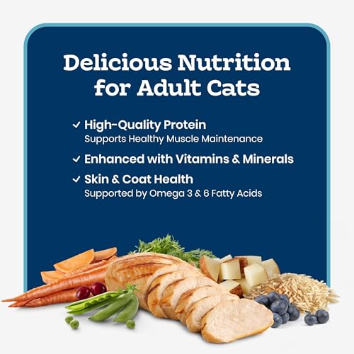 Image of Blue Buffalo Tastefuls Chicken Pate Wet Cat Food for Adult Cats, Real Chicken First, Made with Natural Ingredients Enhanced with Vitamins, Minerals & Other Nutrients, 5.5-oz. Cans (24 Count)