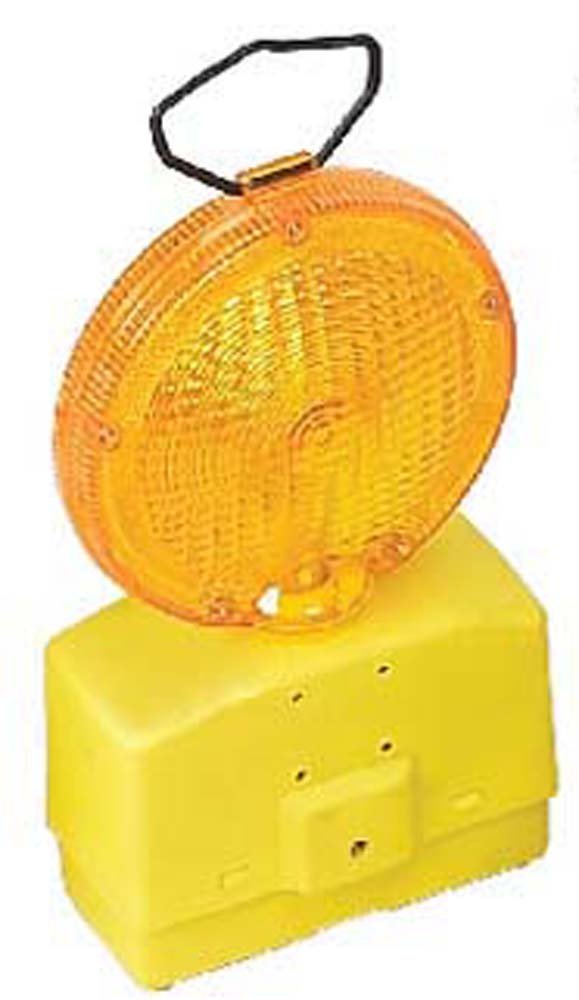 ToolUSA Skilled Grade Highway Flashing Warning Gentle | Extremely-Vibrant LED | Computerized Gentle Sensor | Important Roadside Security with Vibrant Yellow Base