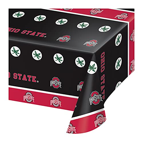 Creative Converting The Ohio State University Plastic Table Cover 54x108 -
