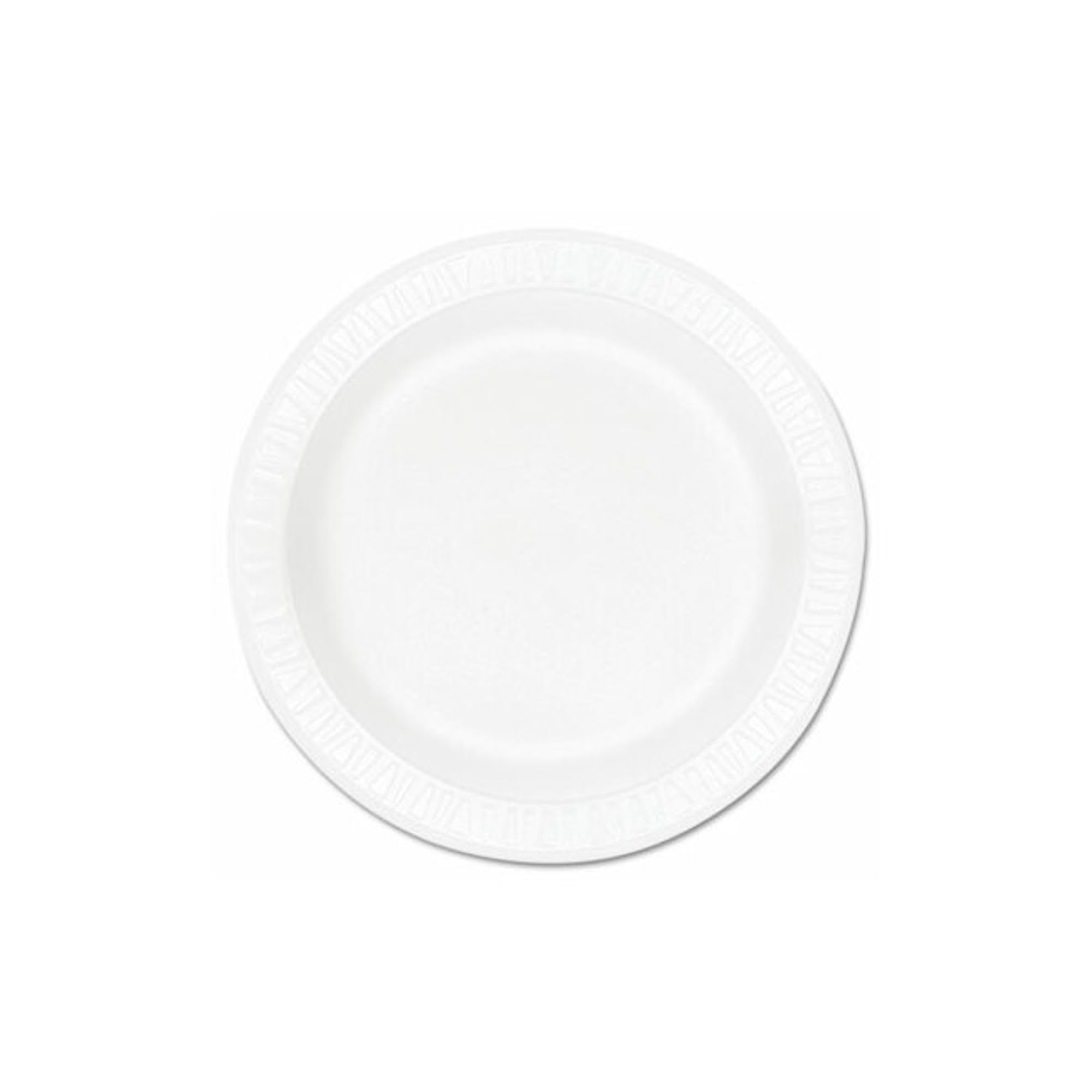 Dart 10PWC - Concorde Foam Plate, 10 1/4" Diameter, White, 125/PACK, 500/CARTON