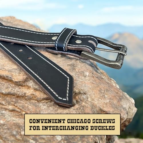 DANIEL'S ARTPLANET Men's Heavy Duty Leather Work Belt Durable Concealed Carry Belt CCW Gun Belt 1.5" ThickLeather EDC Belt4