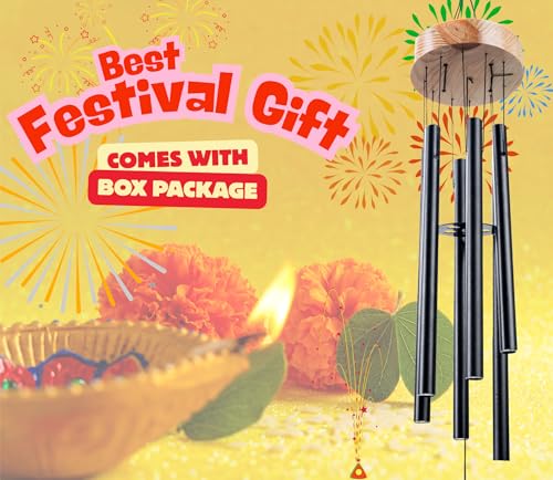 Image of Wind Chime | Wind Chimes for Balcony | Wind Chimes for Home Positive Energy (Black)