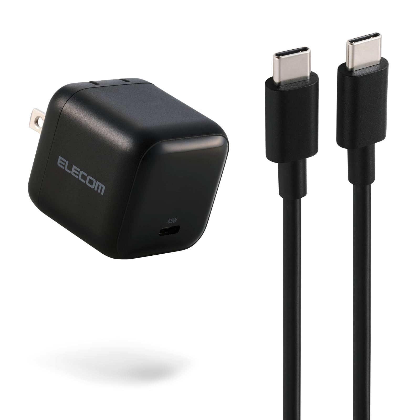 Amazon | エレコム 65W 充電器 Type-C ケーブル付属 1.5m コンセント