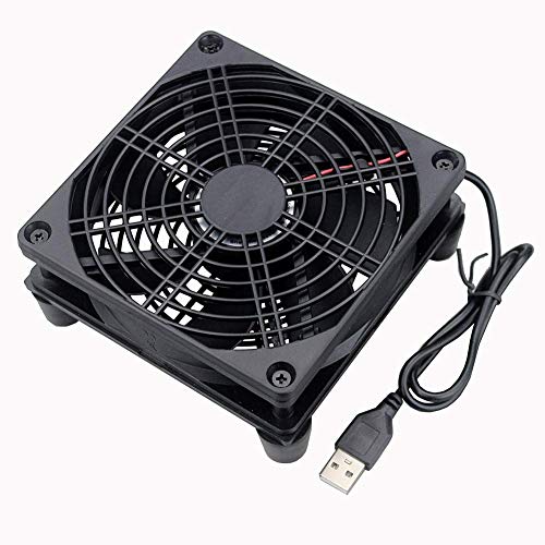 GDSTIME Router Cooling Fan DIY PC Cooler TV Box Wireless Silent Quiet DC 5V USB Power 120mm Fan 12CM