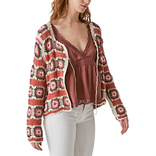 Image of Lucky Brand Women's Geo Crochet Cardigan