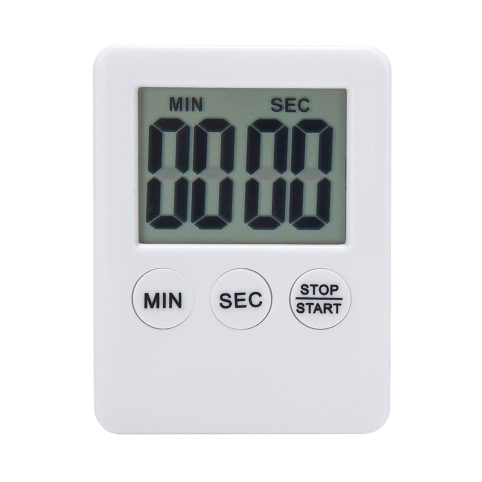 4 Colors Super Thin LCD Digital Screen Kitchen Timer Square Cooking Count Up Countdown Alarm Magnet Clock Tools & Gadgets Reliable Efficient(White)