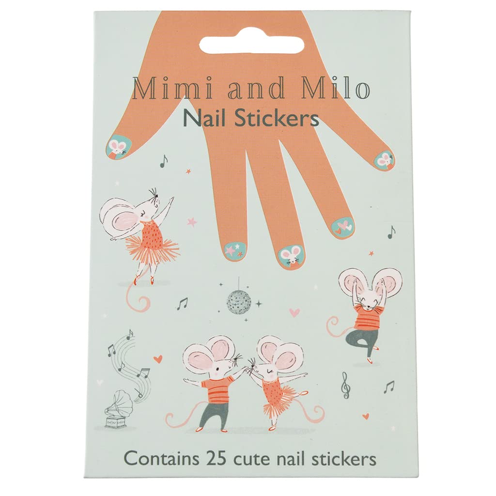 Rex London Vert Nail Stickers Mimi Et Milo (X25)