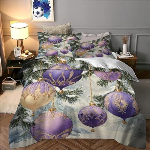 Housse de couette de Noël en microfibre supérieure résistante imprimée 3D - 6